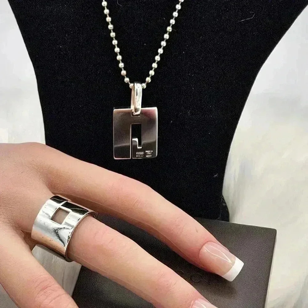 Gucci Wide  Band Ring & G Motif Pendant